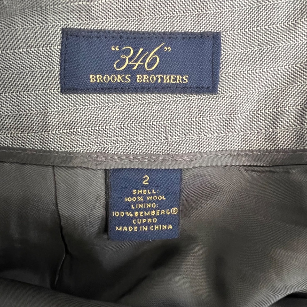 346 brooks brothers gray wool career skirt size 2 - Picture 5 of 5